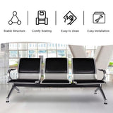 3-Seat Office Reception Guest Chairs for Office, Hospital, Airport, Bank & Lobby,
