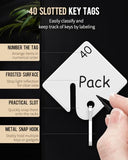 40 Position Slotted Key Cabinet with Combination Lock Resettable Black Digital Security Storage Box Steel Key Organizer