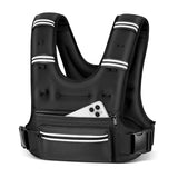 Mieakvool Weighted Vests for Women Men, 8 12 16 20 lb Weighted Vest with Storage Pockets, Rucking Vest with Reflective Stripe, Adjustable Straps