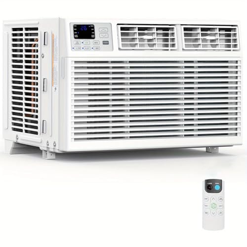 Kndko Window Air Conditioner, 8000 BTU AC Unit with Remote Control for Rooms up to 350 sq ft. High Cooling Capacity