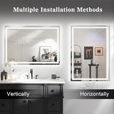 WTTY 48" x 40" LED Bathroom Mirror with Light | Anti-Fog