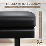 Waiting Room Bench with 3 Seats,Faux Leather Reception Bench Upholstered Office Guest Chair
