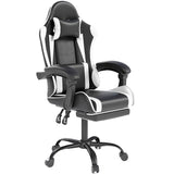 OS MOTOR Gaming Chair with Headrest and Lumbar Support, Ergonomic High Back Office Chair (White)