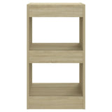Free-Standing Bookshelf Tower - Sonoma Oak Bookcase & Room Divider, 40x30x72cm, Perfect for Bedroom, Office, Living Room, Reception Area, Stylish Storage Solution
