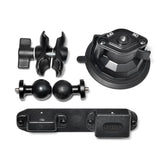 UAYESOK Heavy Duty Walkie-talkie Car Mount & Speaker Mic Vehicle Holder (Vacuum Suction Cup, Windshield Dashboard Mounting) For HT, 2 way radio, Scanner