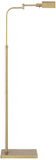 Possini Euro Design Design Keegan Traditional Farmhouse Swing Arm Pharmacy Floor Lamp 54 1/4" Tall Warm Gold Adjustable Metal Shade Decor for Living Room Reading House Bedroom Home Office House