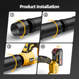 VASG Leaf Blower Cordless – Lightweight Handheld Electric Leaf Blower with Variable Speed, 21V 3×2.0Ah Batteries & Fast Charger for Effortless Lawn