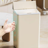BXFIRS Household Smart Trash Cans are Automatic in The Kitchen Bedroom Bathroom ABS Garbage bin(OneColor)