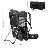 WIPHA Hiking Backpack Carrier for Toddlers, Adjustable Child Carrier with Sunshade, Lightweight Hiking Carrier for Toddlers (Black)
