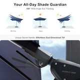 PURPLE LEAF 8' X 11' Left-right Tilting Patio Umbrella Outdoor Cantilever Swivel Rectangle Umbrella, Navy Blue