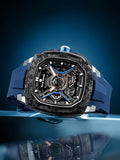 TSAR BOMBA Mens Automatic Watches Luxury Skeleton Mechanical Wristwatch for Men
