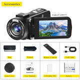 Video Camera, Full HD 1080P 30MP Camcorder, Vlogging Camera for YouTube