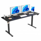 Standing Desk, 67" x 23.6" Height Adjustable Sit Stand Desk with Splice Board for Home Office