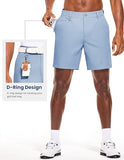 PULI Mens Golf Shorts 7 Inch Inseam Hiking Business Dress Casual Summer Work Lightweight Dutch Blue 30