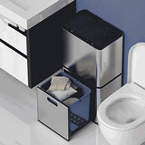 WGTYOA Two-Tier Smart Home Electric Trash Cans Induction Kitchen Bin