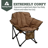 SUNNYFEEL Oversized Camping Chair Heavy Duty Folding Moon Chair Large Sofa Chair for Adults 500 LBS Portable Camp Lawn Chair with Storage Bag for Beach, Trip, Lawn, Outdoor Camp for Adults & Carry Bag