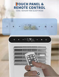 Portable Air Conditioners 8000 BTU, Quiet 3 in-1 Portable AC Unit with Remote Control, Dehumidifier and Timer, Energy Efficient Air Conditioner for Home and Office Spaces, White & Black