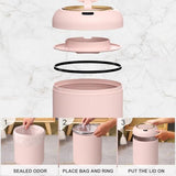 onlcuk Smart Bathroom Trash Can with Lid，3 Gallon Bathroom Garbage Can