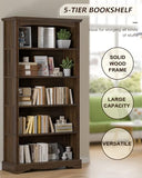 65 Inch Tall Bookshelf with Storage, Floor Standing Modern Style Display Bookcase for Living Room, Office