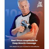 Pro Massage Gun with Heat and Cold Therapy, Mini Massager Gun Deep Tissue, Heated Professional Electric Back Massager for Athletes BOB AND BRAD