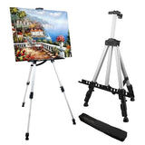 Art Easel Stand for Painting and Sign - RRFTOK Aluminum 66 Inch Metal Tripod Adjustable Portable Easels for Display - Canvas Stand for Floor Drawing - Gifts for Artists Woman or Teen Art Supplies