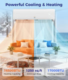 17000 BTU Mini Split AC/Heating System - Pre-charged Split Air Conditioner with Heat Pump, 17 SEER2, 230V Energy Efficient