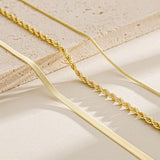 YOIHUR Gold Layered Necklaces for Women, 14K Gold Plated Dainty Necklace Chain Choker Necklaces Herringbone Necklace Set Gold Jewelry Gift for Women