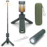 Telescopic Camping Lights,Portable Camping Lantern with Storage Bag,10500mAh Rechargeable Outdoor Adventure Emergency Light,Waterproof LED Work Lights with Magnetic (Gray)