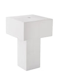 INSSKY 9.1''Modern Table Lamp with Silky White,Handmade Bedside Lamp for Home Decor,Cordless Rechargeable Lamp,LED Dimmable Ambient Lighting for Nightstand,Living Room,Bedroom,Office,Bulb Included