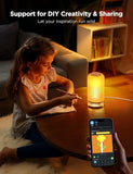 Govee RGBIC Smart Table Lamp 2, Touch Bedside Small Table Lamp Compatible with SmartThings