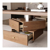 zhongxlla Standing Desk, Modern Office Executive Desk with Drawers