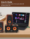 USB 2.1 Computer Speakers with Subwoofer, 3.5mm/USB Input Pc Speakers with Subwoofer