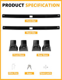 Tuyoung 300lbs Roof Rack Cross Bars Compatible with Jeep Grand Cherokee 2011-2021 with Grooved Side Rails, All-Aluminum Heavy Duty Metal Lock Roof Rails Crossbars Luggage Racks Kayak Bike Accessories