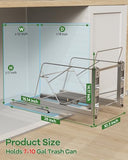 Pull-Out Garbage Holder, Under Sink Pull-up Kit with Soft-Close Slides, for Kitchen, Sink