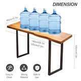 robwibw Bar Height Pub Table, Rectangle Bar Bistro Long Counter Height High Top Dining Table