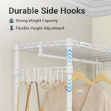 VIPEK R3C Portable Closet with Cover - Heavy Duty Freestanding Clothes Rack with Wheels & Hanging Rod & Side Hooks, 36.6" Lx17.3 Wx72.4 H