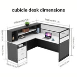 STLWR Cubicle Desks with Privacy Screens (1 Person)
