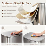 PayLessHere Trash Can with Lid, 13 Gallon (50L) Stainless Steel Kitchen & Office