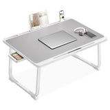 Extra Large 23 Inch Foldable Laptop Bed Desk with Storage Drawer & Bookstand