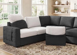 HONBAY Sectional Sleeper Sofa with Pull-Out Bed Storage Chaise