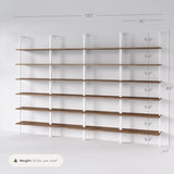 Nathan James Theo 6-Shelf Tall Bookcase, Wall Mount Bookshelf