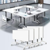 vhdurike 4pcs,47 * 20 * 30in, Folding Conference Table, Portable Flip Top
