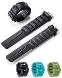 DAILYLIFE Adjustable Ankle Weights Wrist Weights Set (2.2 lbs Pair) Comfortable Silicone Hand Leg Weight Straps, Incremental Leg Arm Weights, Black