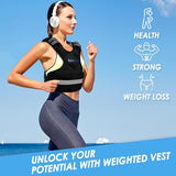 ExtreSpo Adjustable Weighted Vest for Women and Men, 20-32lb Weight Vest with 6 Ironsand Weights, Body Weight Vest Exercise Set with Reflective Strip for Strength Training and Workout