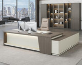 Anzhap 79" L-Shaped Executive Desk with Drawers, Large Modern Office Desk