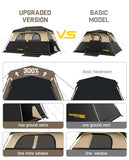 FanttikOutdoor Zeta C6 Pro Max Instant Cabin Tent 6 Person Camping Tent Setup in 60 Seconds with Rainfly & Windproof Portable with Carry Bag for Family Camping & Hiking, Upgraded Ventilation, Khaki