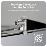 HyperShield MacBook Pro Cable Laptop Lock — Tool-Free MacBook Security Lock w/ 6.5 Ft