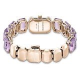 Swarovski Watch, Octagon Cut Bracelet, Purple, Champagne Gold-Tone Finish