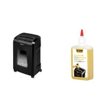 12C15 12 Sheet Cross-Cut Paper Shredder for Home and Office with Safety Lock & Powershred Performance Shredder Oil, 12 oz. Extended Nozzle Bottle (35250) Fellowes