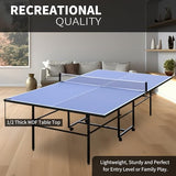 GarveeLife Portable Ping Pong Table, 9 FT Professional Indoor/Outdoor Table Tennis Tables Game Set with Net, 2 Tennis Paddles and 3 Balls for Adults/Teens, Quick Assembly